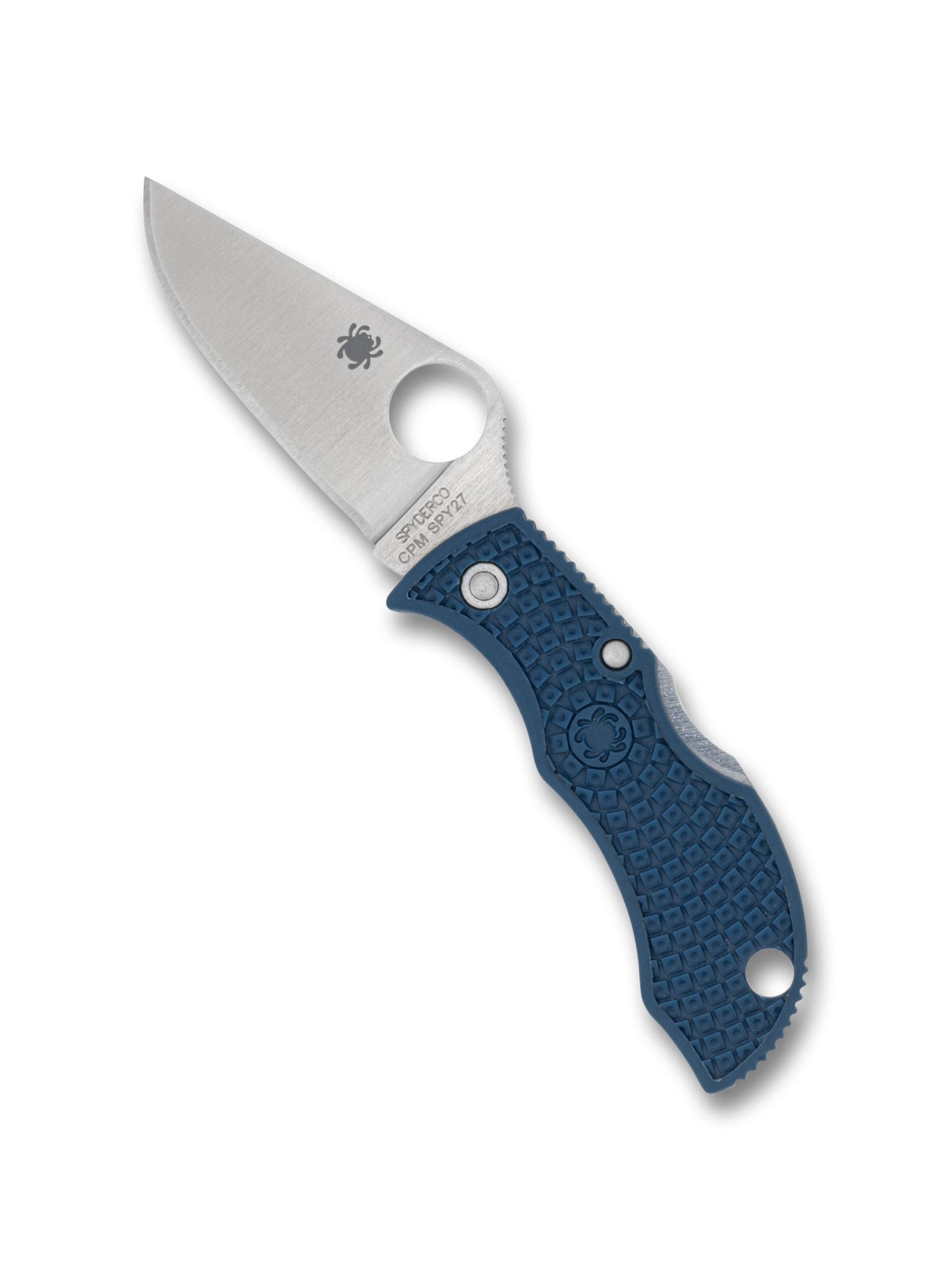 Spyderco Knives ManBug Back Lock MPCBL Cobalt Blue FRN and CPM SPY27 Stainless Steel Pocket Knife