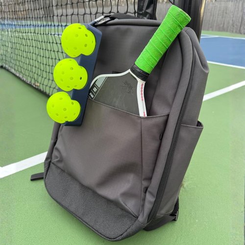 Infinite Designs Premium 3D-Printed Pickleball Holder – High Performance PETG – Precision Snap-Fit Convenience – Ultimate Pickleball Accessory - Carrier Holds 3 Pickleballs (Navy)