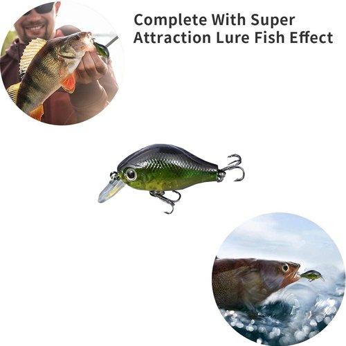 Fishing Lures Tackle Kit - Freshwater Bait Set with Crankbaits, Jigs, and Spoons for Bass, Trout & Salmon