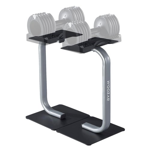 BYZOOM FITNESS Adjustable Dumbbell Stand Rack Holder for 12.5, 25, 27.5LB Adjustable Dumbbells, Weight Training Fitness Exercise for Home Gym Woman Beginner, White or Black (Black)