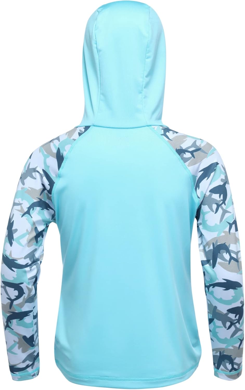 Skiennix Boys Rash Guard Swim Hoodie - UPF 50+ UV Sun Protection Long Sleeve Fishing Shirt | Youth SPF Water Shirt