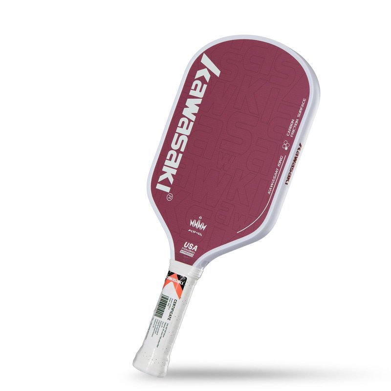Pickleball Paddle, Kawasaki T700 Carbon Fiber Surface 16mm PP Honeycomb Core (CFS)-USAPA Approved Pickleball Paddle for Tournament Level with Cover Case/Grips (King 6 Series Brown)