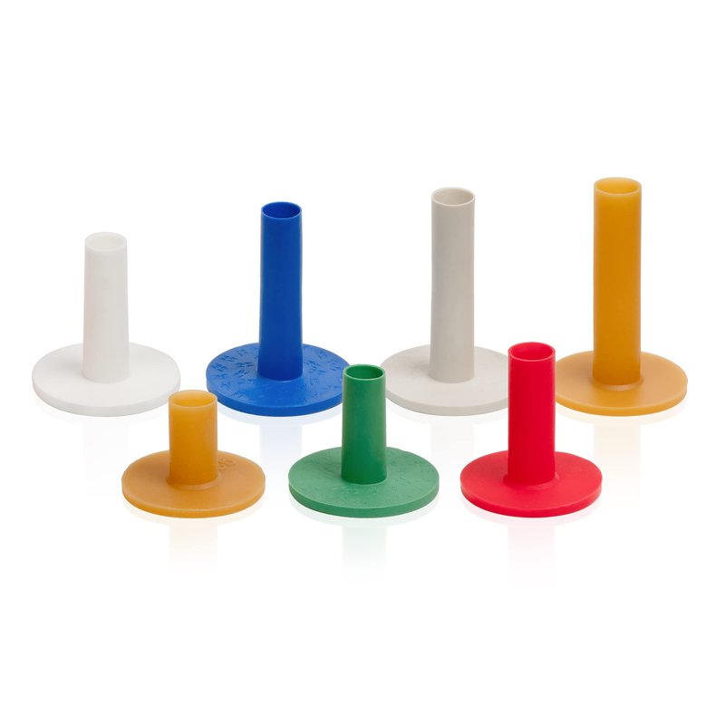 XMWangzi Improve Your Golf Game 5-Color & Height Rubber Tees - Perfect for Indoor/Outdoor Practice and Swing Training