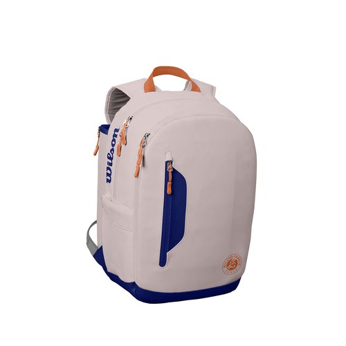 Wilson Roland Garros Premium 9 Tennis Bag, Holds up to 9 Rackets, White/Blue, WR8012601001