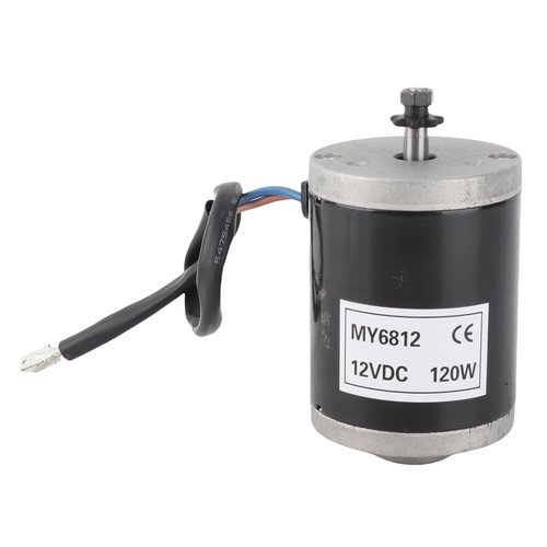 DOACT 12V 120W Brushed Permanent Magnet DC Motor (2500 RPM High Speed), with Belt Pulley for Electric Scooter, DIY, and Power Tools Projects