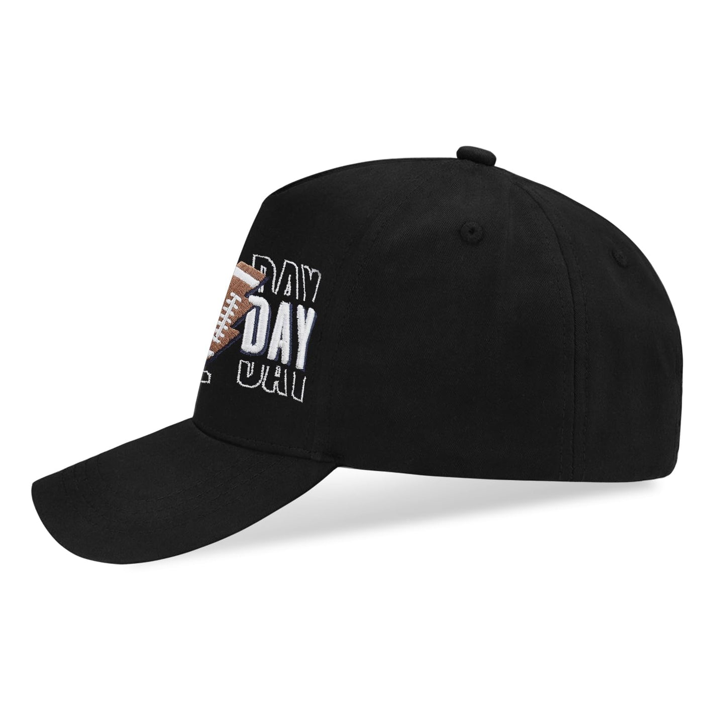 E-Profina Football Hat, Rugby Gifts for Women Embroidery Adjustable Size Game Day Baseball Cap Black