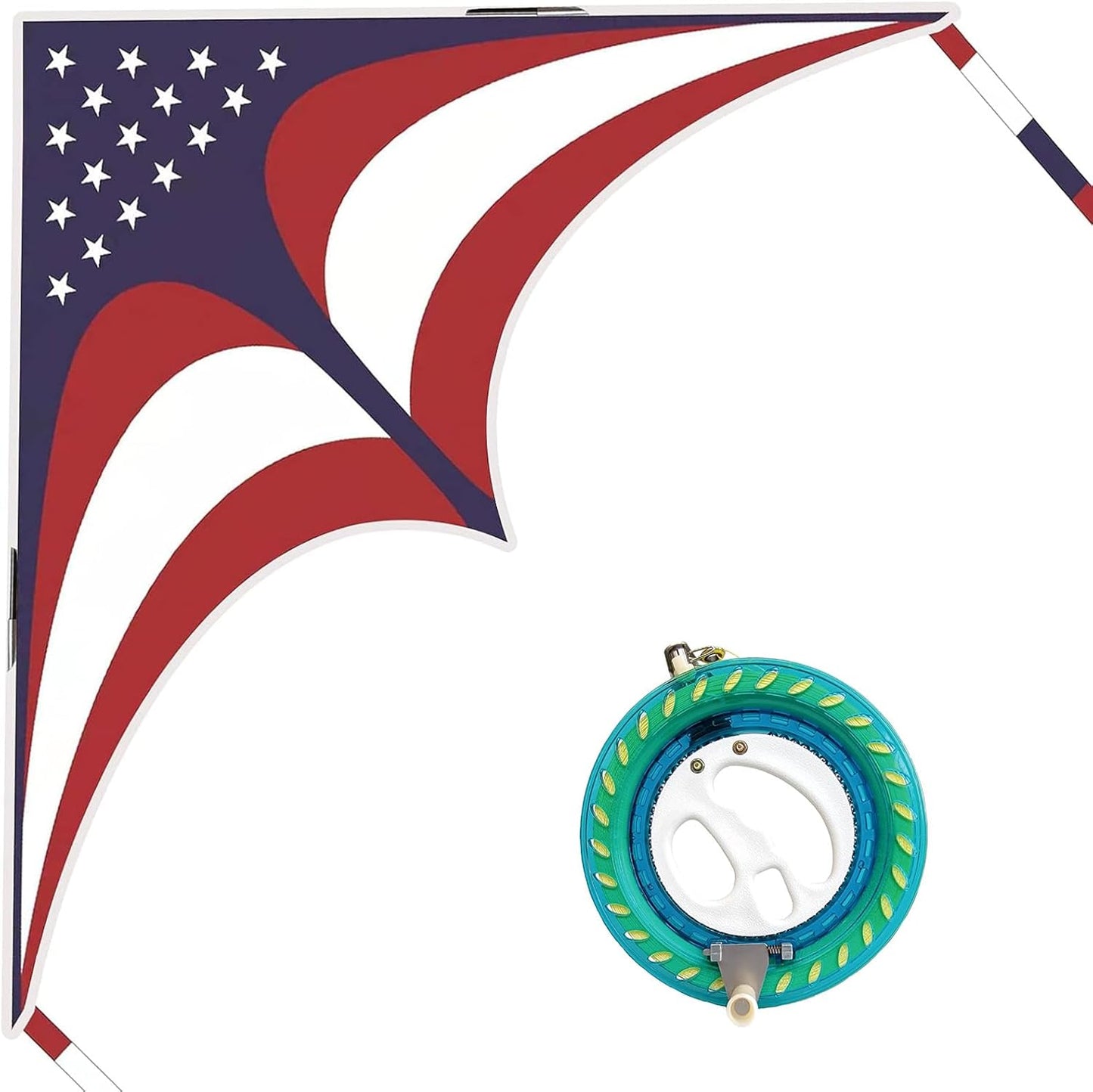 Mint's Colorful Life 60'' Delta Kite - Easy Flying Kite with 7.1in Reel Winder | Perfect for Kids & Adults