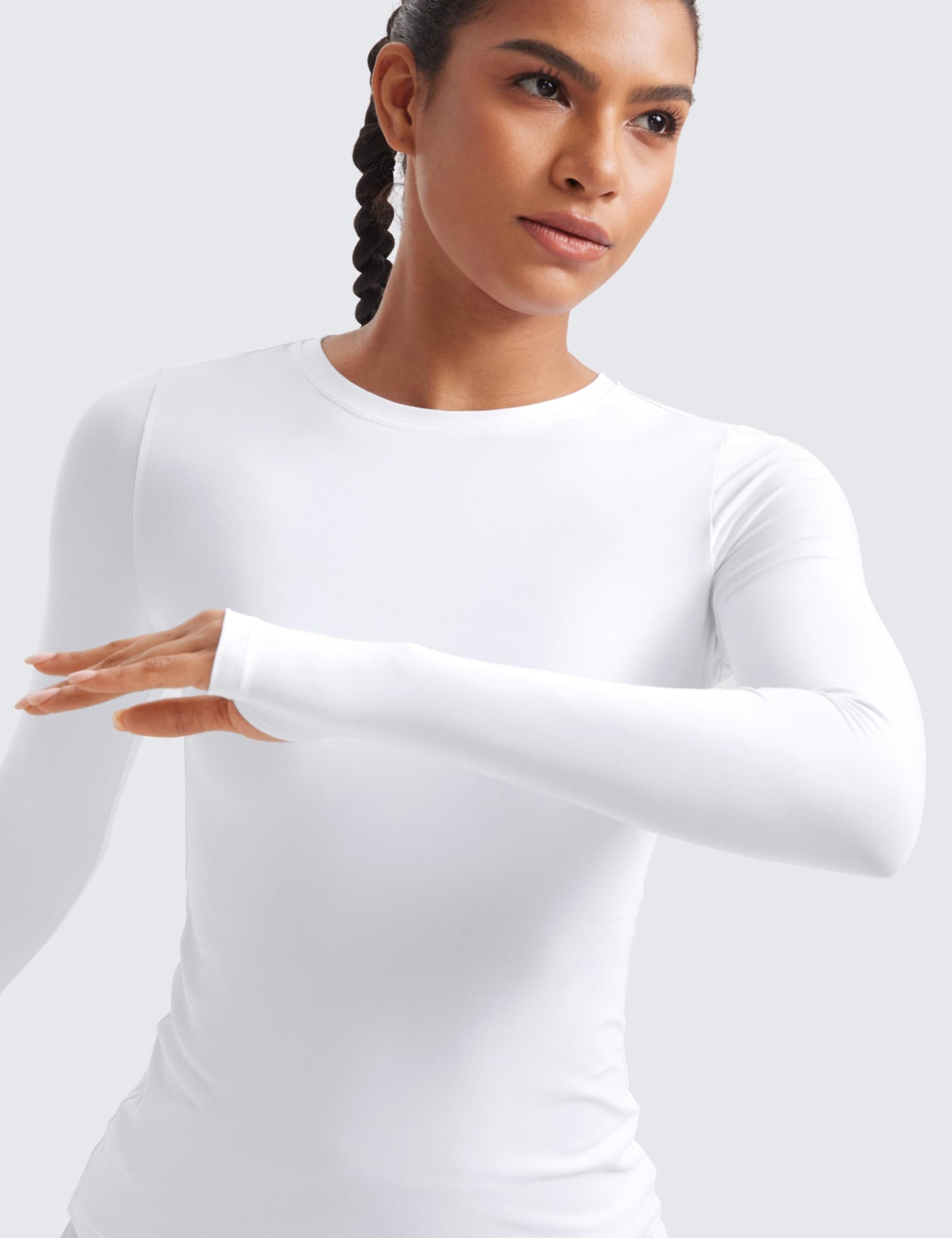 CRZ YOGA Cloudweight Crewneck Top White Medium