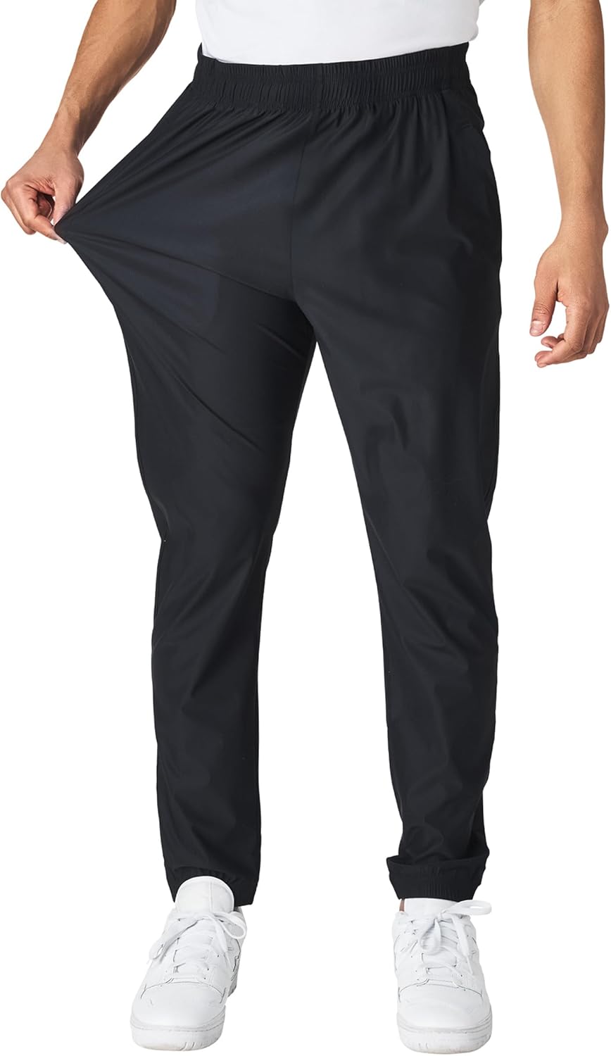 Ultra Performance Men's Jogger Pants - Stretch Nylon Athletic Workout Pants with Pockets