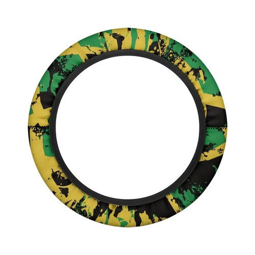 FUIALDOLG Yellow Green Golf Cart Steering Wheel Cover Steering Wheel Protector Soft and Breathable Fit Most Golf Cart Steering Wheels Universal Fit (13"-14")