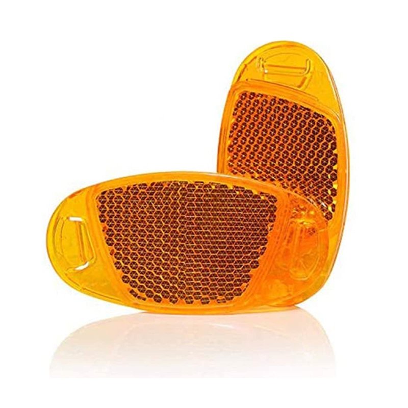 XHBTS 8 Pcs Riding Bike Bicycle Warning Reflector Bicycle Wheel Rim Reflective MTB Road Spoke Lights Bike Accessories (Yellow)