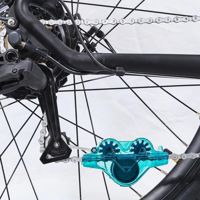 Senbos Bike Chain Cleaner Tool - Multi-Functional Drivetrain Cleaning Brush for Mountain Bikes, Road Bikes & Bicycles | Durable ABS Plastic, No Removal Needed