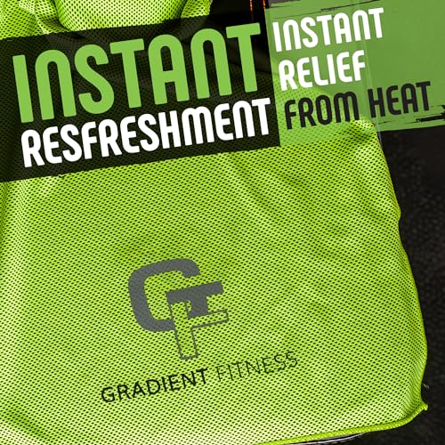 Cooling Towels for Sports & Gym - 4 Pack Breathable Sweat Towels - Green & Grey
