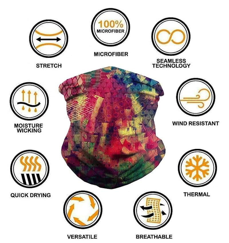 Neck Gaiter UV Face Mask - Earth Tones - Unisex Tube Scarf