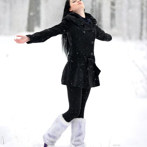 Fawarior Fleece Lined Leggings Women - Thermal Warm Soft High Waisted Tummy Control Yoga Pants for Cold Winter Black XL