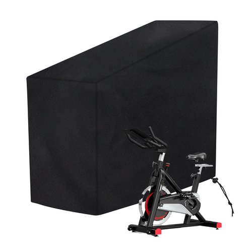 Klmnop Exercise Bike Cover, Waterproof and Dustproof Stationary Bike Cover, Upright Cycling Protective Cover for Indoor & Outdoor Fitness(Black)