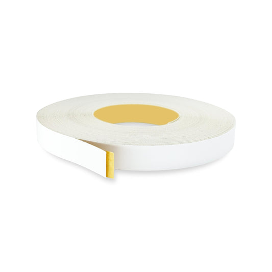 White PVC 3/4 inch x 25 ft Edge Banding Tape Peel Stick Adhesive Edging Veneer Trim Flexible Vinyl Strip Molding MDF Wood Cabinet Laminate Shelf Furniture Countertop Formica Plywood Board Repair