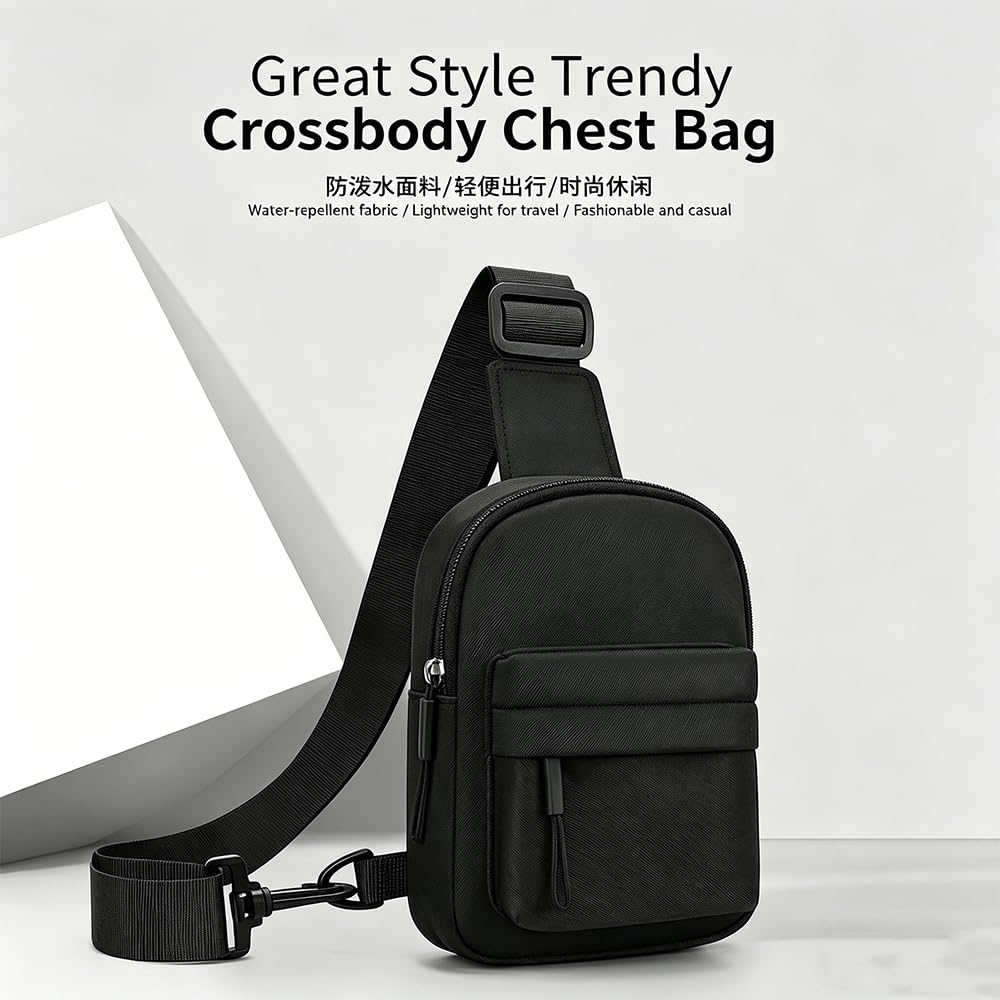 JIMYAO Mini Sling Bag for Men/Women, Waterproof Utility Crossbody Backpack Chest Bag for Travel Sports Running Hiking (Green)