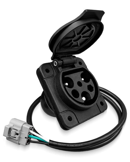 HZSIFU Electric Golf Cart Charger Receptacle Head Replacement Compatible with Evolution Powersports Advanced EV Aetric, 3 Pin Golf Cart Charge Cable Port Socket Replace ST-031016-PZ