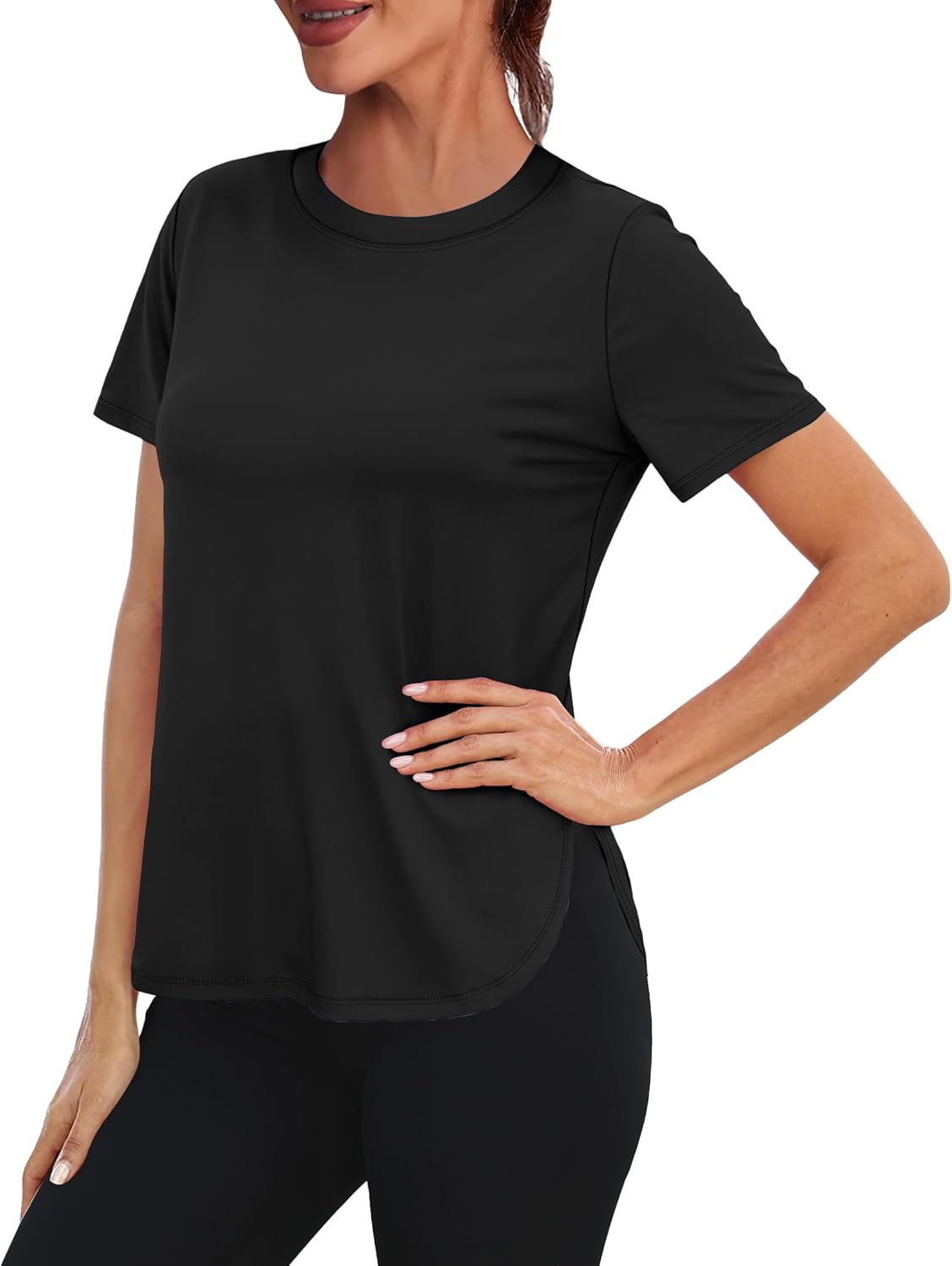 Skiennix Women's Sun Protection Workout Top - UPF 50+ Lightweight Short Sleeve Hiking Shirt
