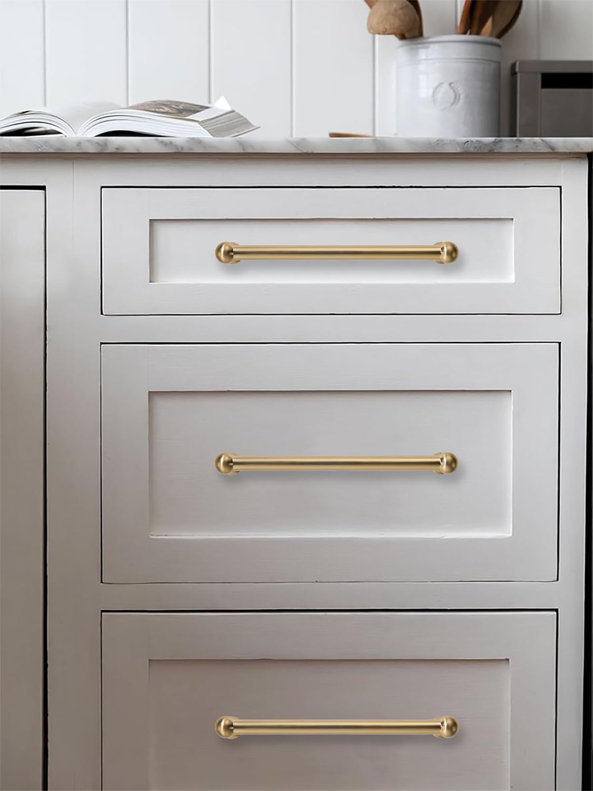 ZAUYX 10 Pack 10 Inch Hole Center Champagne Bronze Cabinet pulls Solid Heavy Duty Drawer Handles Dresser Handles Cabinet Handles Bathroom Cabinet Handles