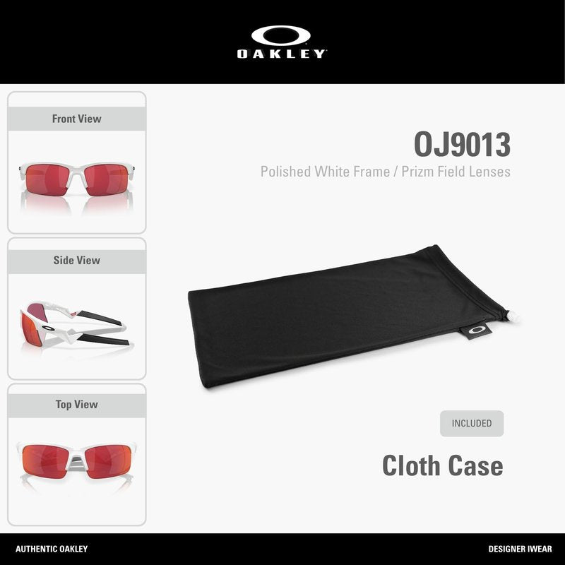 Oakley Youth OJ9013 Capacitor Sunglasses, Polished White/Prizm Field, 63 mm