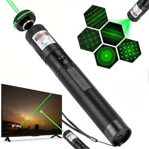 Green High Power Laser Pointer, Long Range Laser Pointer High Power Flashlight, for TV/LED/LCD Screens Tactical Flashlights Presentation Office/Outdoors/Astronomic/Construction