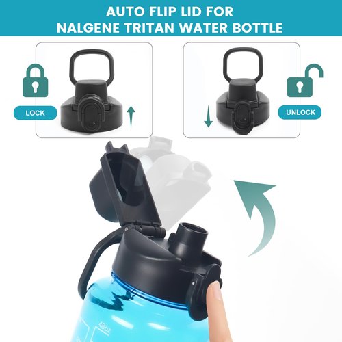Lid Replacement for Nalgene Tritan Water Bottle 32oz & 48oz 1 Pack, Wide Mouth Lid for Nalgene Water Bottle 32oz & 48oz, BPA-Free（2Pack）