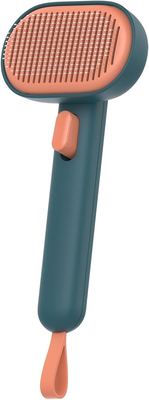 Aumuca Self-Cleaning Slicker Brush - Gentle Pet Grooming Tool for Dogs & Cats | Efficient Hair Remover