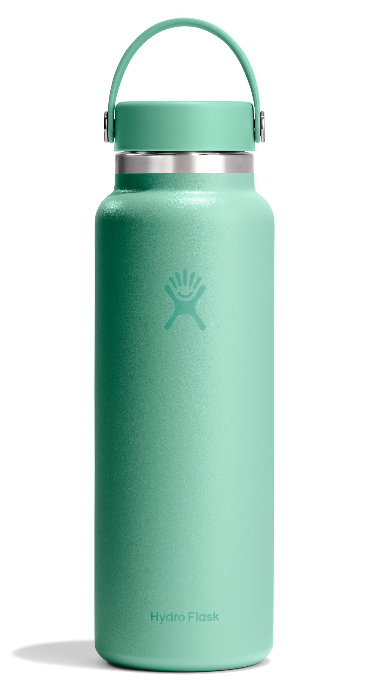Hydro Flask Water Bottle - Insulated Stainless Steel - Wide Mouth Flex Lid, Non Spill, Leakproof and Refillable in 40 Oz Mermaid Green