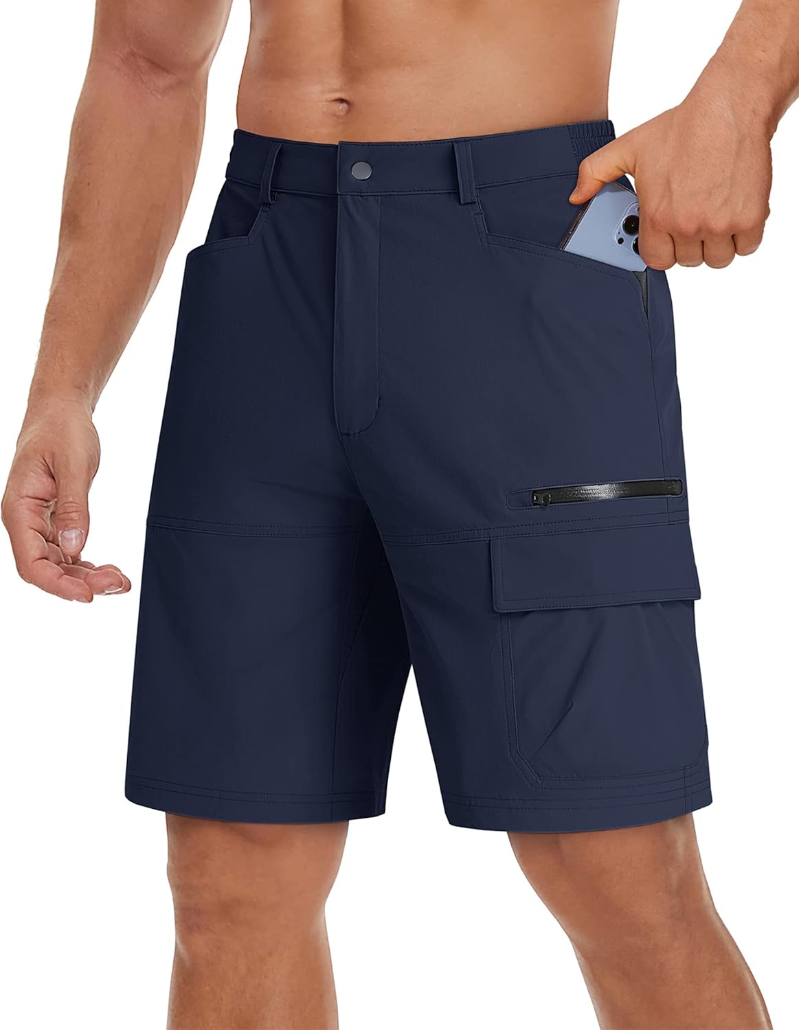 TACVASEN Men's Quick-Dry Outdoor Cargo Shorts - Water-Resistant & Casual for Hiking | Summer Wear