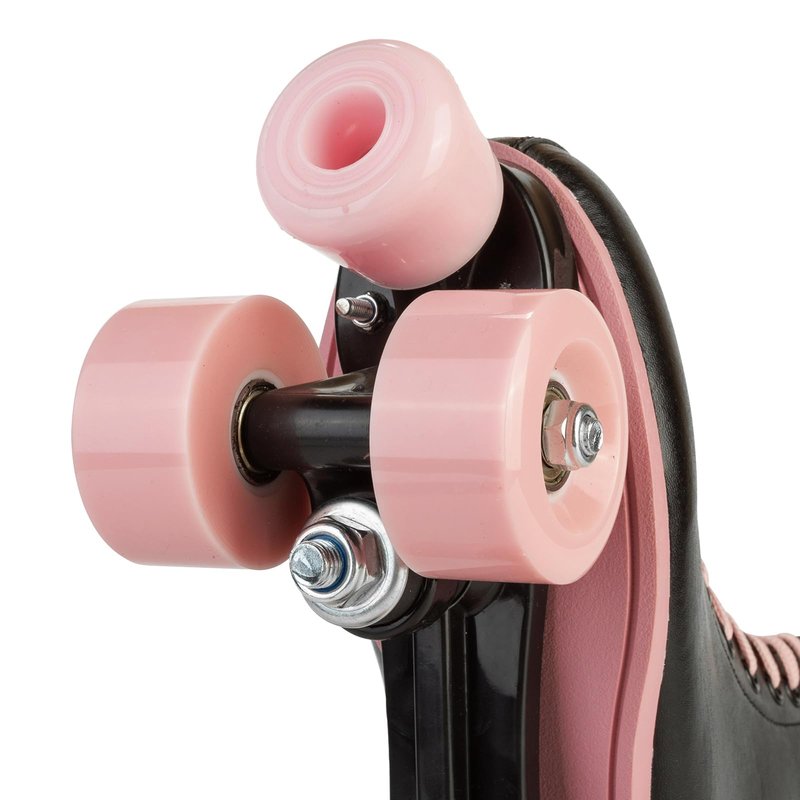 Silvertree Roller Skates for Women and Men PU Leather High-top Adult Roller Derby Skates Wheels Light Up Roller Skate Four-Wheel Shiny Roller Skate Unisex (US:7.5)