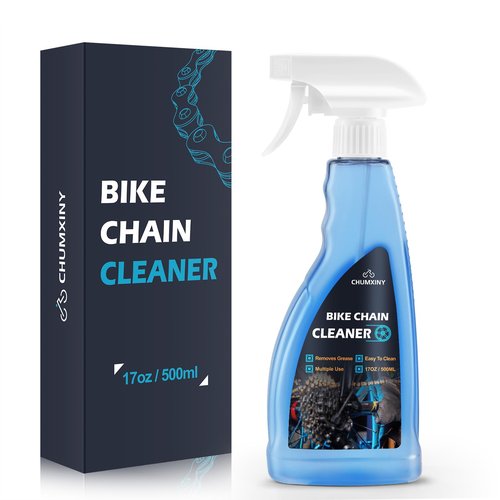 CHUMXINY Bike Chain Degreaser, 17 fl oz Spray Non-foaming Design for MTB/Gravel/Road/Mountain Bikes