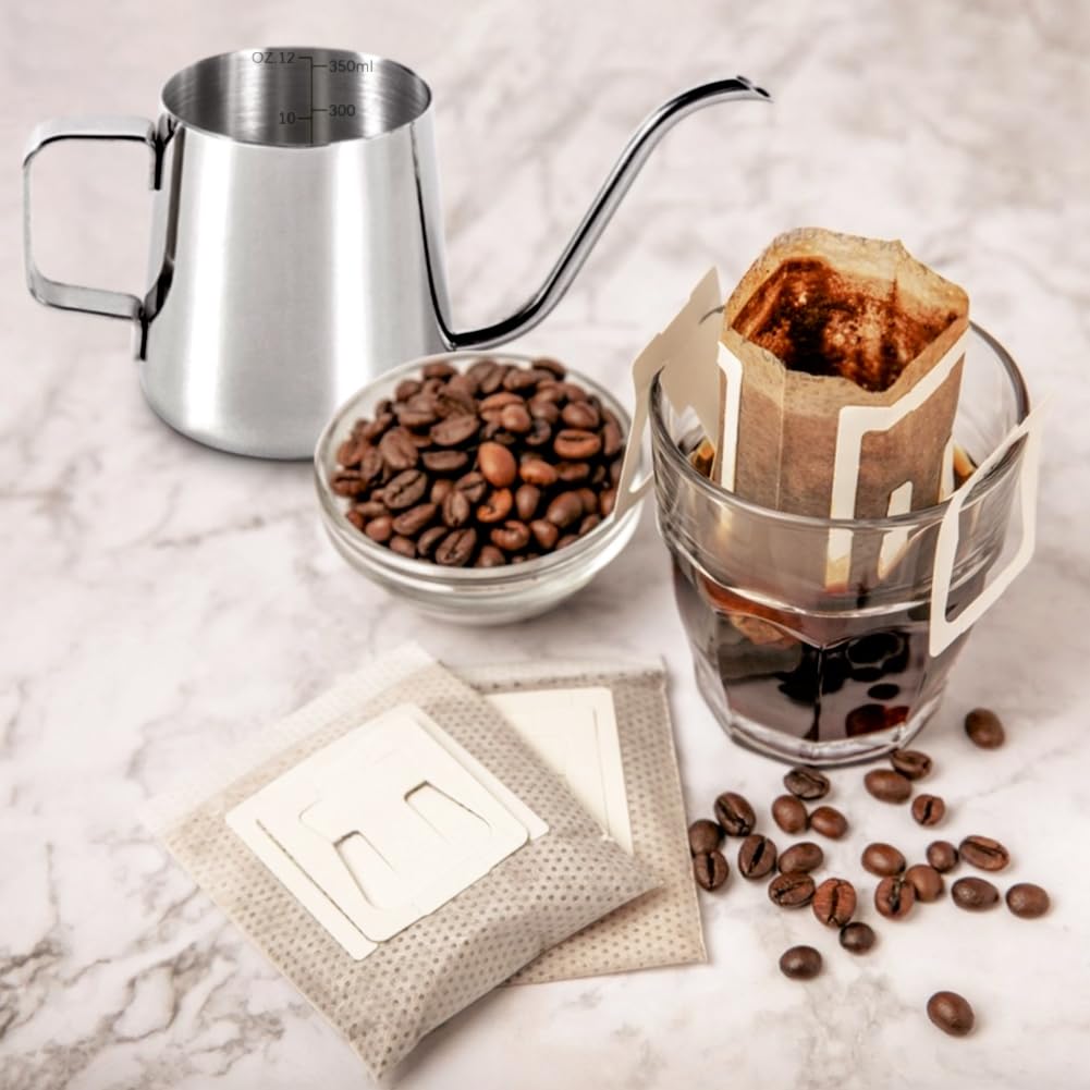 Milk Frothing Pitcher, 350ml/12oz Gooseneck Spout Coffee Tea Pot, Milk Frother Cup Stainless Steel, Milk Coffee Cappuccino Latte Art Barista Steam Pitchers Milk Jug Cup