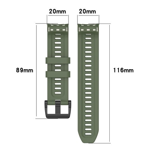 AWADUO Compatible with Garmin Approach S70 42mm Bands, 20mm Replacement Silicone Wrist Watch Band Strap, Soft And Durable for Men and Women(Black)
