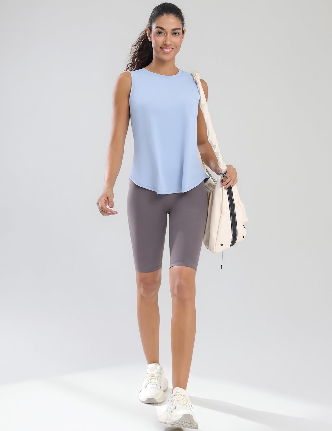 Skiennix Women's Sleeveless Workout Tops - Lightweight Athletic Tank for Yoga & Gym | Loose Fit