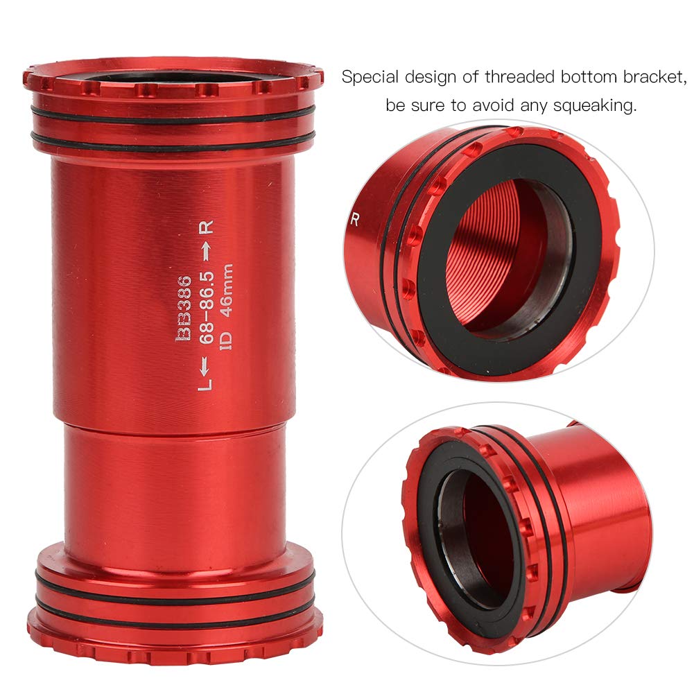 Shipenophy BB386 EVO PF30 High durability BB386 EVO PF30 Alloy Frame Bottom Bracket Accessory for Home Entertainment for School Sports(red)