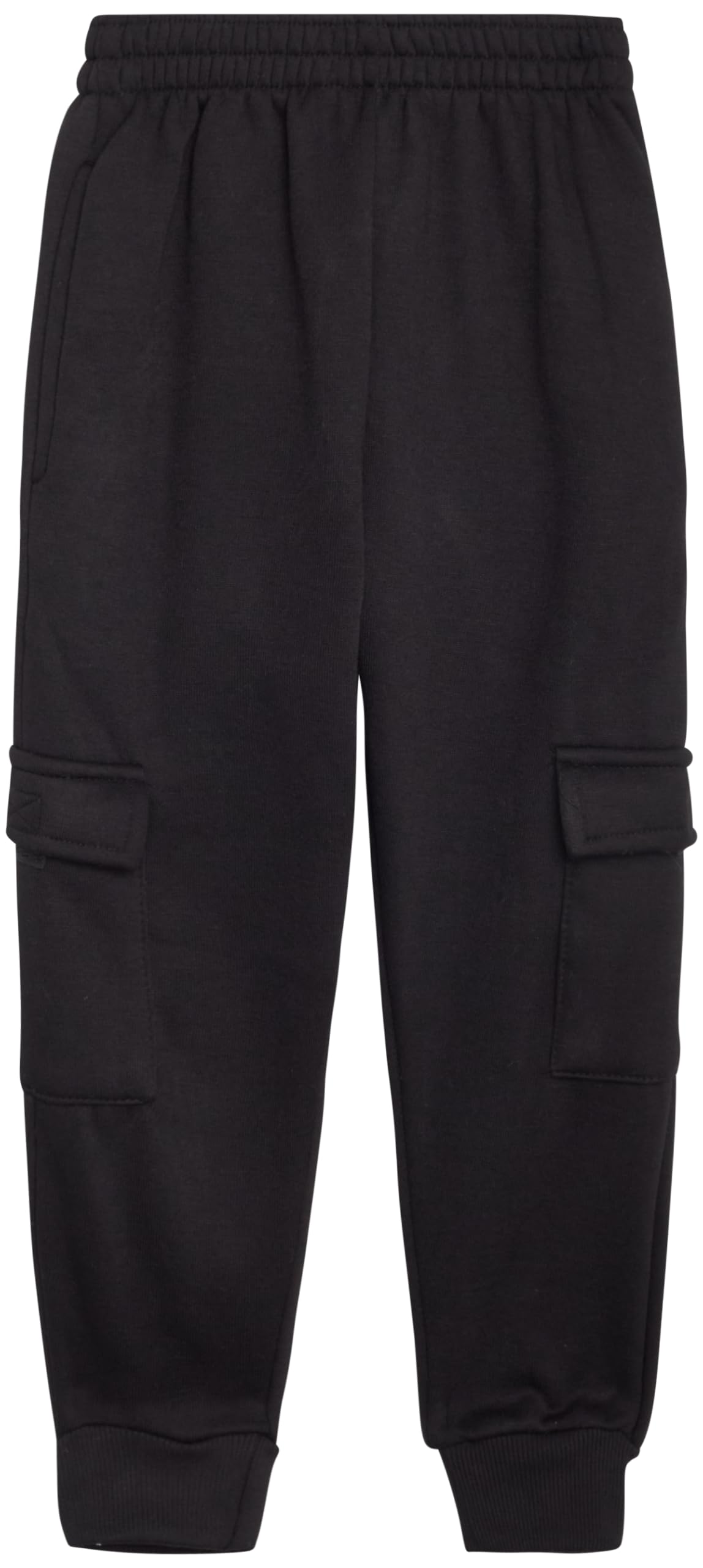 Quad Seven Active Toddler Boys Sweatpants - 2 Pack Fleece Cargo Boys Athletic Jogger Pants and Basic Sweatpants (Sizes: 2T-7), Size 7, Heather Grey/Black