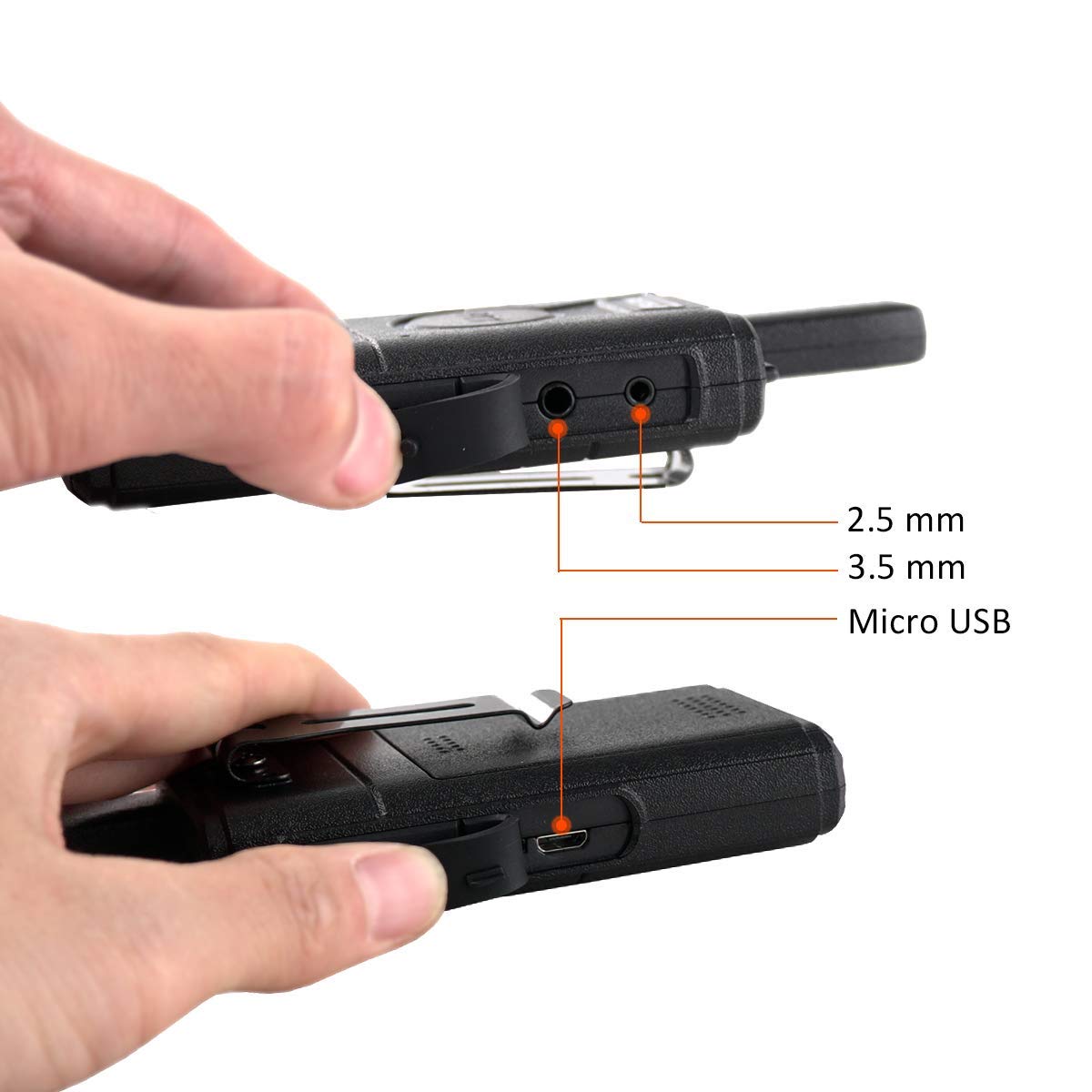 Retevis RT18 Rechargeable Walkie Talkies, Portable FRS Two-Way Radios, Dual PTT, VOX, Metal Clip, Small Mini Walkie-Talkie for Adults Seniors Elderly Family Camping Hiking Outdoor Trip(2 Pack)