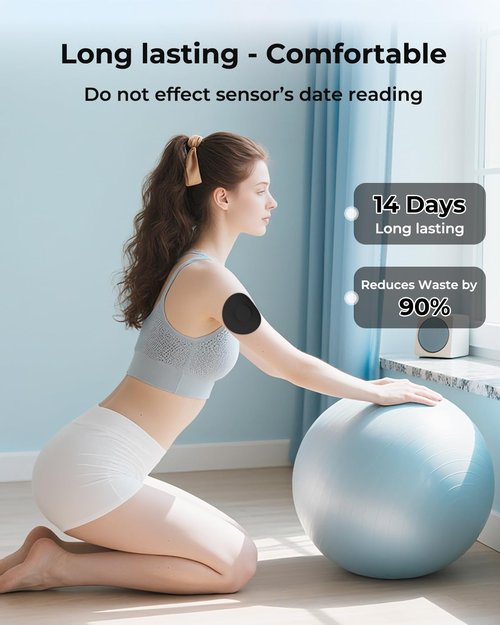 Libre 3 Sensor Covers Waterproof- 20pcs Sensor Covers for Libre 3， Adhesive Patches for CGM，Backing with Easy-Peel Tab for 10-14 Days Full Cover No Glue in Center (Black)