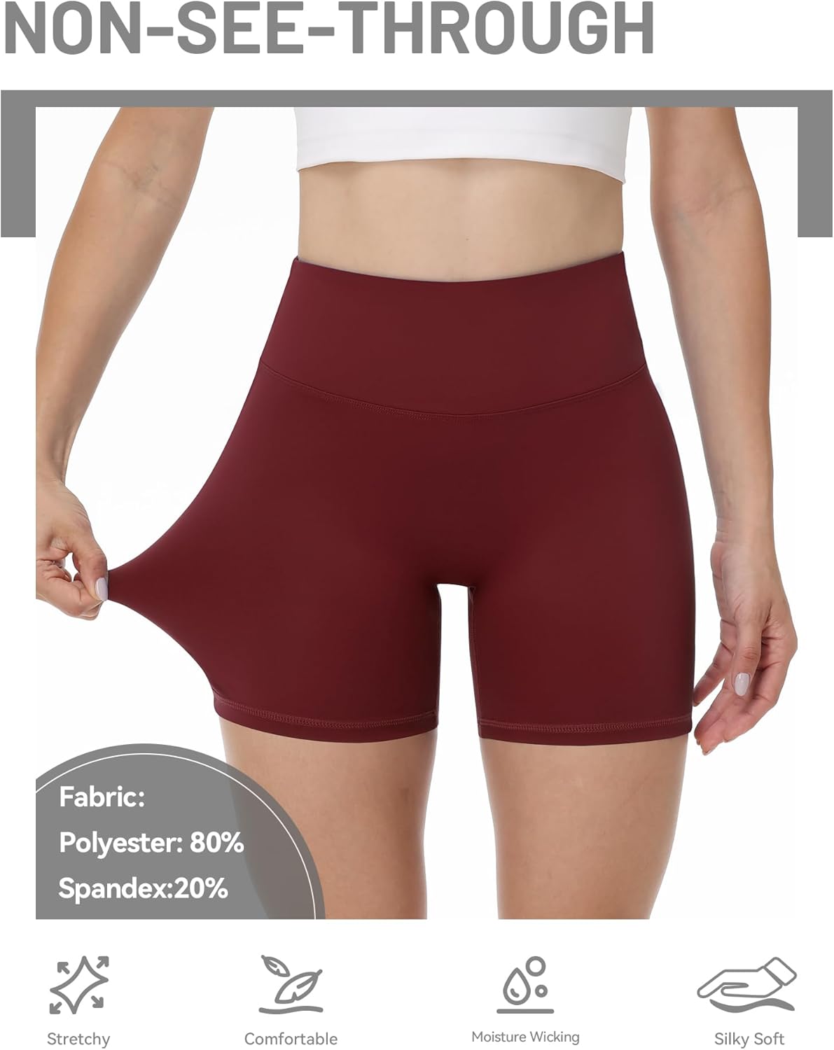 Runhit Biker Shorts for Women - High Waisted Workout & Yoga Spandex with Tummy Control | 3''/5''/8'' Options