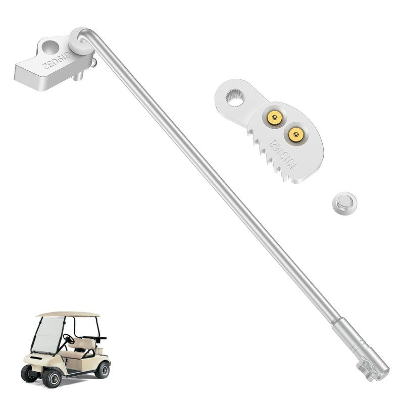 Panglong Golf Cart Park Brake Latch Kit-Aluminum, Ds Parking Break Rod with Pawl, Club Car Park Brake Latch Kit Fits 1995-UP Club Car DS and Carryall, OEM# 101187702, 1017322, 101985-01, 1011877-02