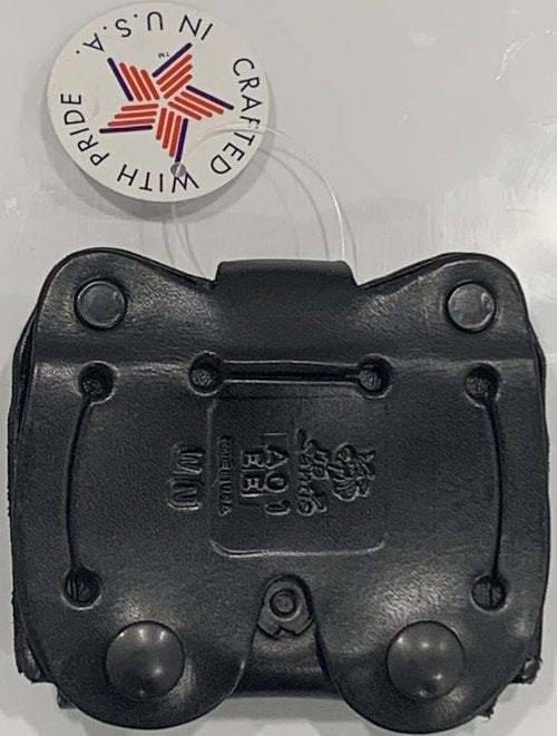DeSantis Double Magazine Leather Pouch - Pistol Magazine Holder, Double Mag Pouch, Mag Holder 9mm, Compatible with Most Single Stack 9mm/40 Caliber Magazines - Ambidextrous, Black
