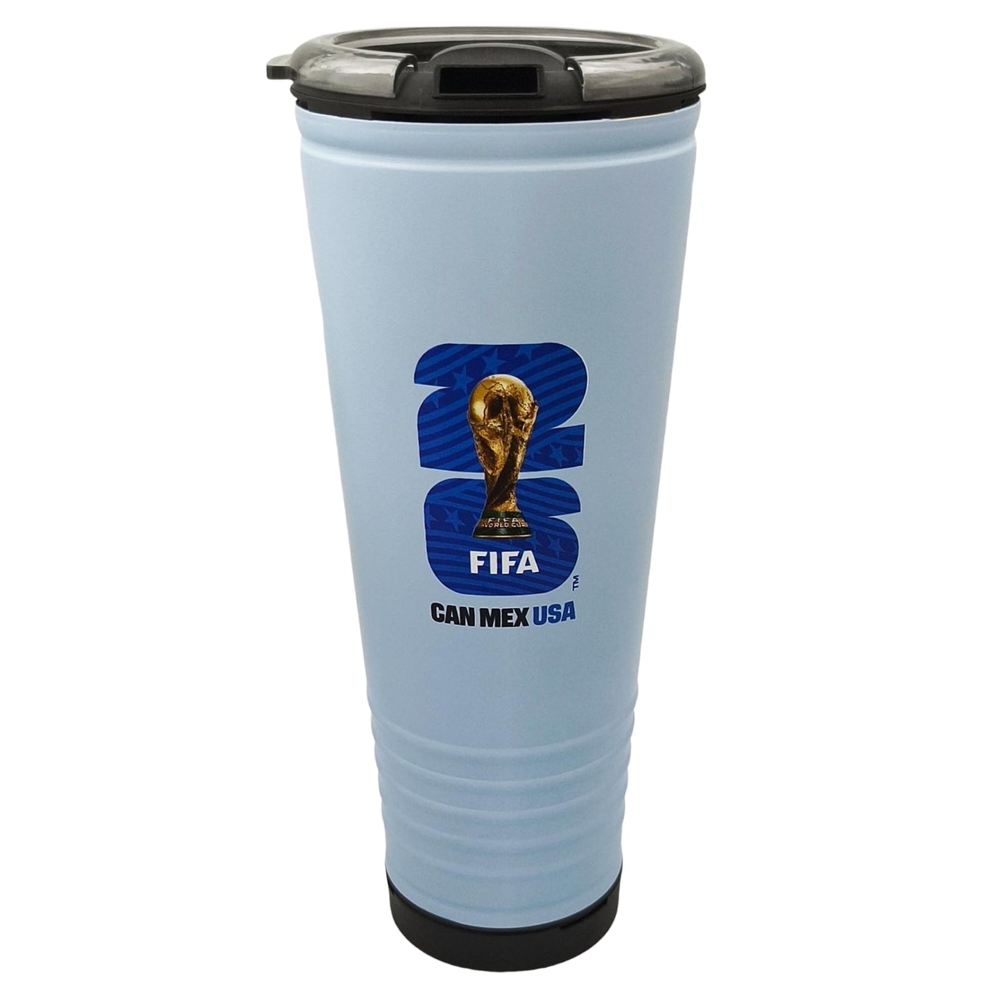 Official FIFA World Cup 2026 Edition - Host Country USA's 24oz Insulated Vuvuzela Rowdy Tumbler & Built In Horn - Premium 18/8 Stainless Steel - Handwash Only - Keep Beverages Hot 12 hr / Cold 24 hr