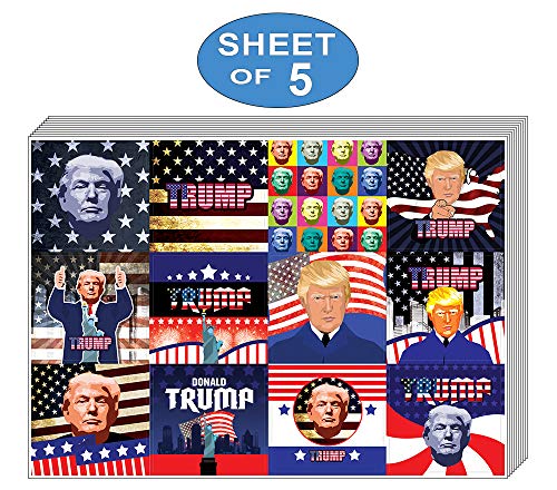 Presidential Collector Stickers - 5-Sheet Bulk Pack with 60 Stickers