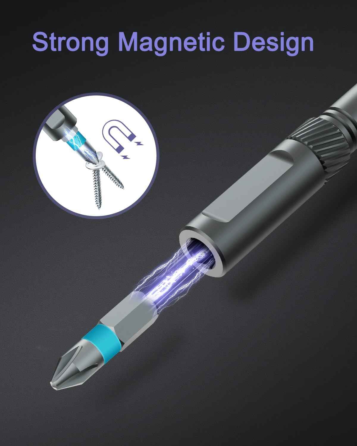 24 in 1 Magnetic Screwdriver Set, DIY Ratchet Screwdriver Set, Magnetic Screwdriver Kit, Detachable Assembly T Handle for Furniture Assembly, Precision Electrical Appliance Repair, Bicycle Tools