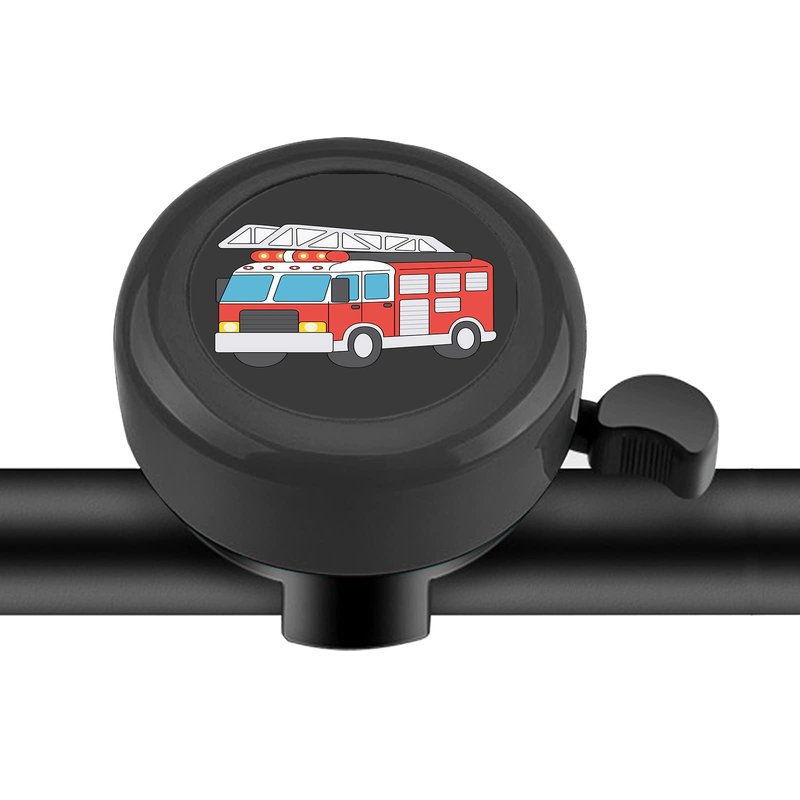 YeloYolker Kids Bike Bell, Cute Handlebar Ring Bell for Boys, Toddlers, Children's Bicycle Accessory for Tricycle, Scooter, Balance Bike(Fire Truck)