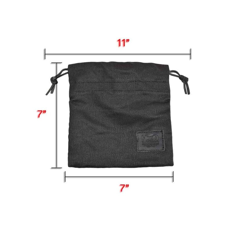 Hide & Drink, Golf Valuables Field Pouch Handmade from Waxed Canvas (Charcoal Black)