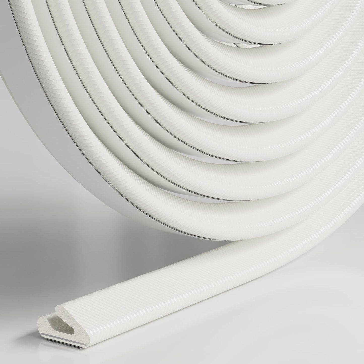 Weather Stripping Door Seal Strip for Door Frame,Window Insulation for Winter,Exterior Doors Soundproofing Gap Filler,Window Sealer Weather Stripping,Foam Windows Draft Stopper (White,19.7Ft)