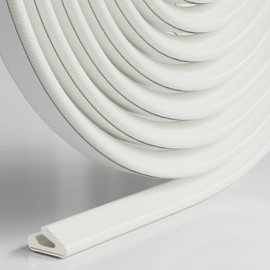 Weather Stripping Door Seal Strip for Door Frame,Window Insulation for Winter,Exterior Doors Soundproofing Gap Filler,Window Sealer Weather Stripping,Foam Windows Draft Stopper (White,19.7Ft)